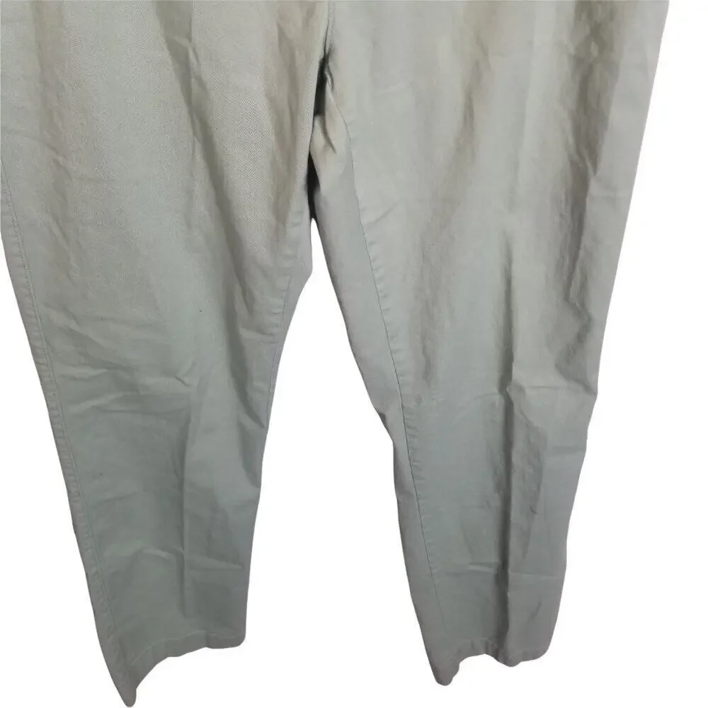J. Crew Mens Chino Straight Leg Pants 36X34 Flex Preppy Minimalist Cotton Green